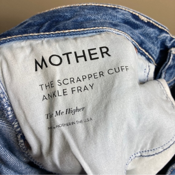 MOTHER Superior The Scrapper Cuff Ankle Jeans in Take Me Higher - Picture 13 of 16